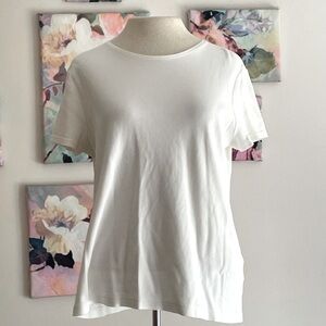 Croft & Barrow White Crew Neck T-Shirt